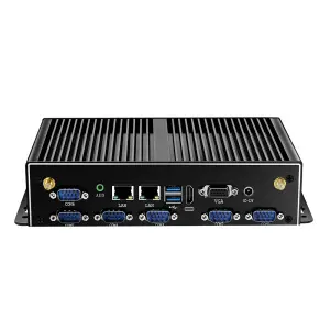 Fanless Mini PC Intel Core i3 4005U i5 4200U i7 4500U 6x RS232 DB9 2x Gigabit Ethernet 4G LTE WiFi HDMI VGA 6xUSB Windows Linux