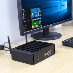 Household Fanless Mini PC Intel Core i7 5500U Support Windows 7/8/10 Linux Ubuntu HDMI VGA Display WiFi Gigabit Ethernet HTPC