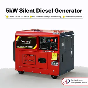 Hiearns 110V 5kW DG6500SE Silent Type Portable Diesel Generator