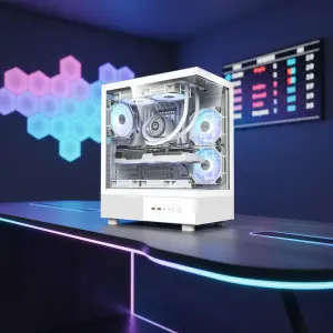 High Performance Gaming Desktop PC I7-13700F RTX 4070, 32GB RAM 1TB NVMe SSD, Panoramic Case, Full Set for Live Streaming