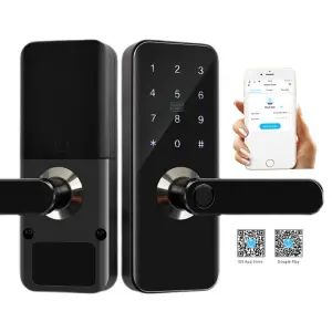 Sinovo Smart Wood Door Lock WiFi Electronic Biometric Fingerprint & Combination Security for Hotels & Apartments