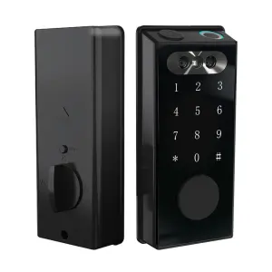 Fully Automatic Digital Lock for Wood Door 3D Face Recognition Biometric Fingerprint Smart Door Lock with Tuya App Cloud Storage