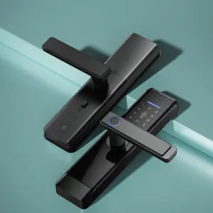Cerradura Inteligente Con Fingerprint Y Wifi Compatible Con Google Home Y Alexa Para Puertas De Aluminio Y Madera