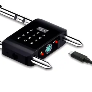 Topteq Anti-theft Fingerprint Code Tuya App Smart U-shaped Door Lock Office Bicycles Motorcycles Locks With Square Groove
