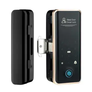TOPTEQ Z4 Intelligent Glass Door Lock TTlock App Remote Control Digital Lock for Framed Frameless Glass Door
