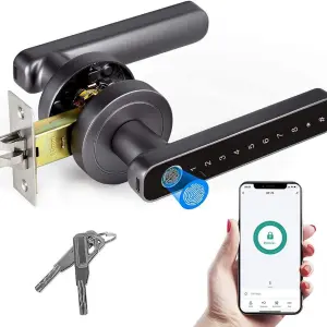 TOPTEQ O3 Tuya TTLock Smart Lock Door Handle Smart Phone Locks App Fingerprint Smart Lock Home