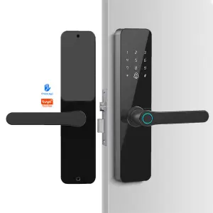 Electric Handle Digital Security Digit Tuya Ttlock Wifi Keys Fingerprint Electronic Door Smart Locks for Front Door