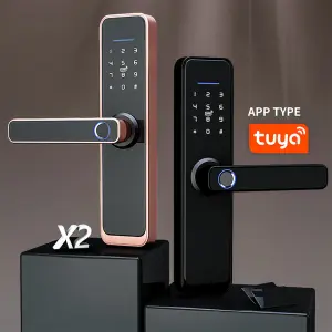 X2 Tuya Biometric Fingerprint Lock Security Digital Smart Lock With WiFi APP Password RFID Door Lock Home