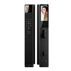 Tuya Wifi Smart Lock Palm Vein Face Fingerprint Password Key IC Card Remote Control App Control AI Screen Active Video Intercom