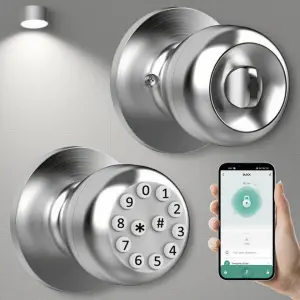 Smart Home Lock Aluminum Alloy Waterproof Cloud Tuya App Grade C Security for for Aluminum/Wood/Steel/Brass Doors