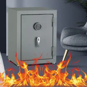 AL-FP-50-95 Digital Password Safe Box Fireproof and Durable Anti-Theft Security Solution with Key Lock for Home Storage