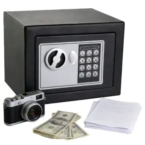 Electronic Digital Security Safe Box Small Steel Home Safe for Hotel Office Cash Jewelry Storage with Keypad & Override Keys