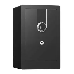 High Quality Safe Box Metal Black Storage Box with Electronic&fingerprint Lock Safe Box H60cm Insall Safe Box Conveniently