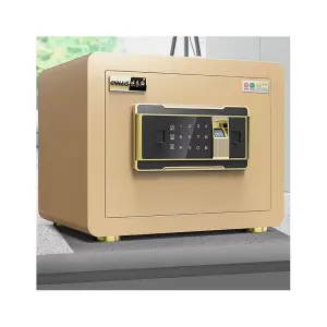 Mini Home Smart Safe Box with Biometric Fingerprint & Key Lock Electronic Security Wall Hidden Money Safe