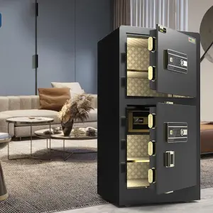 Smart High Security Large Steel Home and Business Two Door Digital Electronic Deposit Money Safe