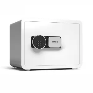 High-end Mini Size Elegant White Home Cash Box Electronic Money Safe Box