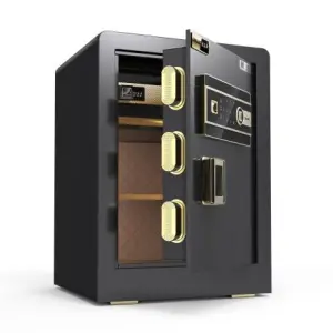 45 Fingerprint Office Automatic Digital Strongbox Security Fireproof Safe Box Coffer Money/jewelr Solid Steel