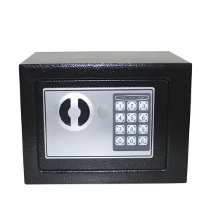 Digital Smart Safe Box Home Use Safes Small Secure Box Cold Rolled Steel Solid Light Gold Keyboard
