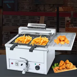 Ex-Factory Price Stainless Steel Restaurant 17L Single Tank Fryer Machine Electric Deep Fryers