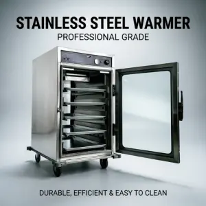 5 Layer Glass Doors Stainless Electric Food Warmer Cabinet Trolley Heated Food Holding Cabinet With Timer