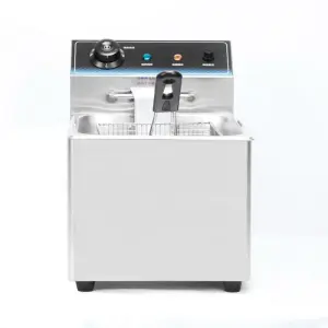 Kitchen Equipment 8L Electric Silver Counter Top Deep Fryer for Restaurant