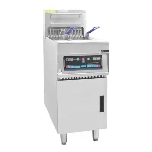Factory Direct 28L Stainless Steel High Power Fryer 1 Tank 2 Basket Deep Fryer Commercial for Hotel