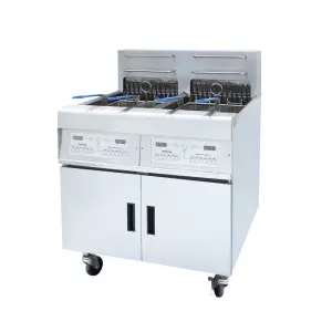 Factory Direct Sale 2023 Hot Sale Over Temperature Safety Protection Double Deep Fryer Commercial Use