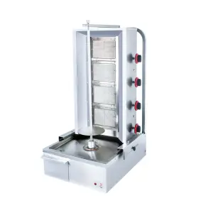 Wholesale Price Counter Top 4 Burners Beef Pork High Temperature Corrosion Gas Turkey Shawarma Grill Machine