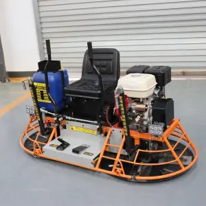 Ride Power Trowel Machine Gasoline Vibrating Concrete Float Trowel Reverse Pans With 4 Blades