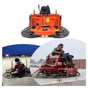 Ride on Vibrating Concrete Floor Float Leveling Polishing Power Trowel and Helicopter Machine