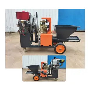 Diesel Engine Cement Mortar Sprayer Wall Cement Plaster Machine for Construction