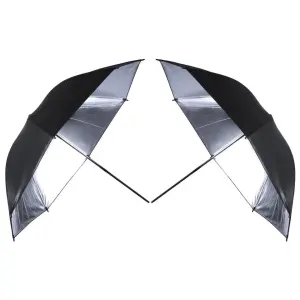 Photo Studio Video Flash Light Reflector Umbrella Black Silver 33inch 84cm 43inch 110cm Umbrella for Photography