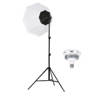 Portable Easy Setup Photography Video Studio Light Double Side Octagon Umbrella Shape Reflector Soft Box Lighting Kit