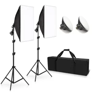Tianmei Photography Studio Softbox CE Certified E27/E26 Easy Folded 50x70cm 20x28 Inch Soft Light Box with Bulb and Tripod