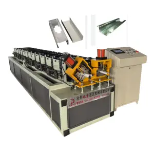 Dixin C Channel Stud Track Light Steel Keel Roll Forming Machine with PLC Control Motor Gear Bearing for Roof Wall Production