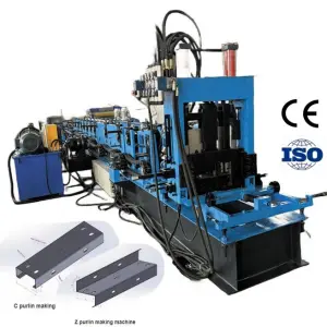 Automatic Interchangeable CZ Channel Making Machine Steel Stud Track Roll Forming Machine Light Steel Keel Purlin Roll Former