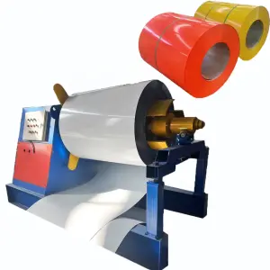 Full-Automatic Hydraulic Decoiler with Gear Bearing Motor-8T Capacity Steel Construction Use Coil Car Lifting