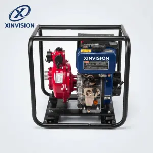 2 Inch High Pressure Diesel Fire Pump 173F Engine 247cc 110m Lift 3-Outlet Self-Priming Water Pump for Forestry & Irrigation
