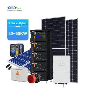 Placa Hibrid 30 Kw Hybrid Solar Panels and Power Hybrid Inverter Complete Full Set Kit System With Batteries Kits