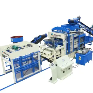 QT12-15 Vibration Forming Hydraulic Pressure Cement Brick Making Machine Crushed Stone Cinder Block Machine