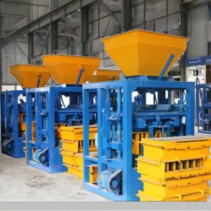 QT4-24 Semi-Automatic Small Manual Blocks Making Machine Efficient Brick Production Line Concrete Material Quality Bearing Price