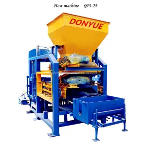 Donyue QT4-15 Automatic Concrete Block Production Line Concrete Cement Sand Fly Ash Hollow Solid Brick Making Machine Price List