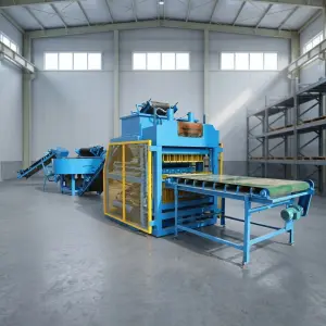 HBY7-10 Automatic Soil Red Mud Brick Maker Clay Hollow Block Making Machine with Engine Pump & Bearing for Sale