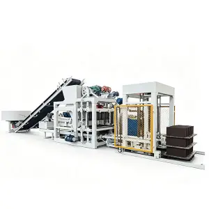 Automatic Interlock Concrete Block Making Machine with PLC Control and Motor