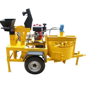 Factory Price M7MI Twin Manual Diesel/motor Clay Soil Interlocking Interlock Block Brick Making Machine Block