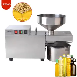 New Stainless Steel Oil Press Household Commercial Small Full Automatic Hot and Cold Domestic Oil Press Low Noise