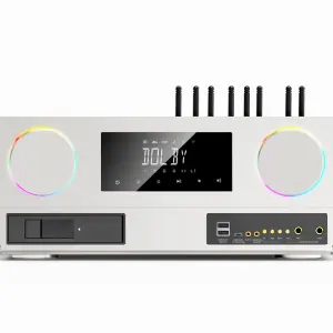 New 1200W High-Power 5-in-1 Home Theater Karaoke Amplifier RGB LED Lighting for 5.3 Wireless Charging Dual Mode Connection