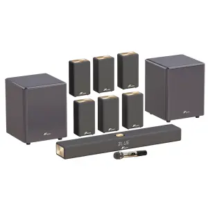 JY AUDIO 7.2 INCH Aluminium Surround Sound System with Subwoofer Wireless Home Theater for Smart TVs Peak Power 620W