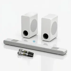 Home Theater System 2.2-Channel LCD TV Surround Sound 6-Speaker 100W for Wireless Speaker System Passive Wood Subwoofer