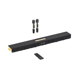 High-quality 600K Blue Tooth Soundbar TV Speaker, 2.1 Home Theater Karaoke Speaker with Subwoofer and Microphone